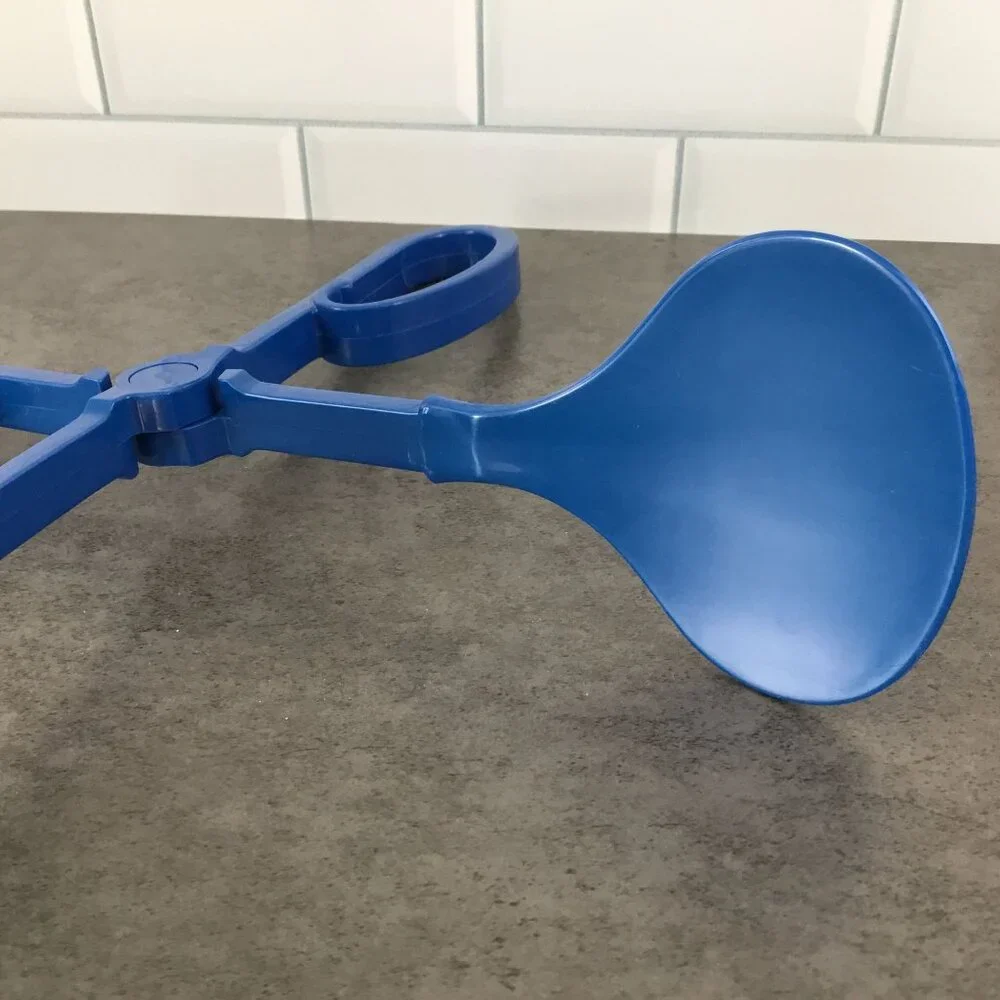 Vintage Dansk International Designs Blue Plastic Salad Tongs Gunnar Cyren MCM